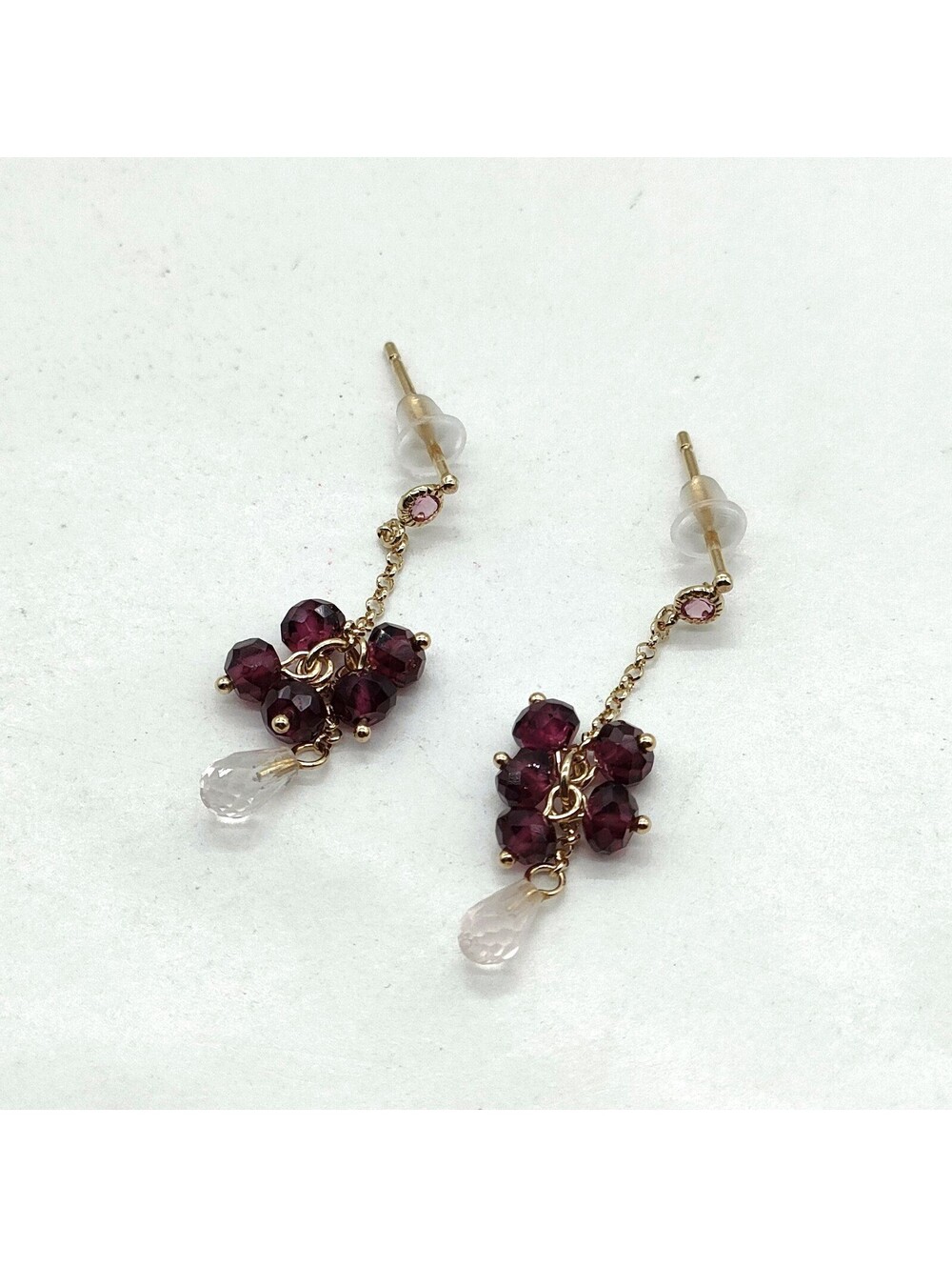 Jewelry Pierced Earring Morganite Gold 5523884